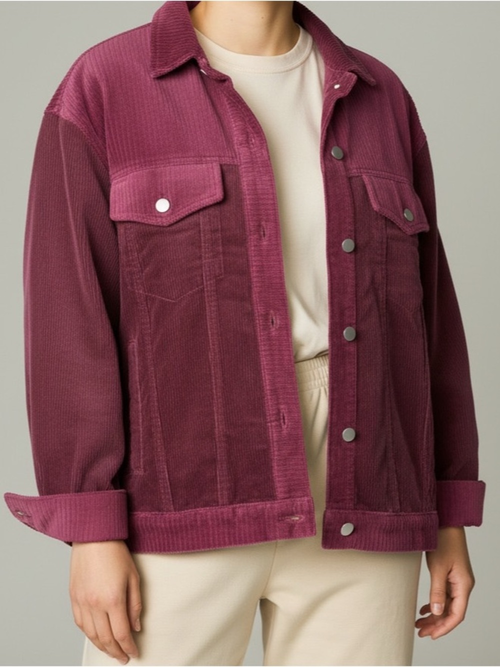 Honey Punch Small Shades Of Purple Wild Honey Velvet Corduroy Jacket